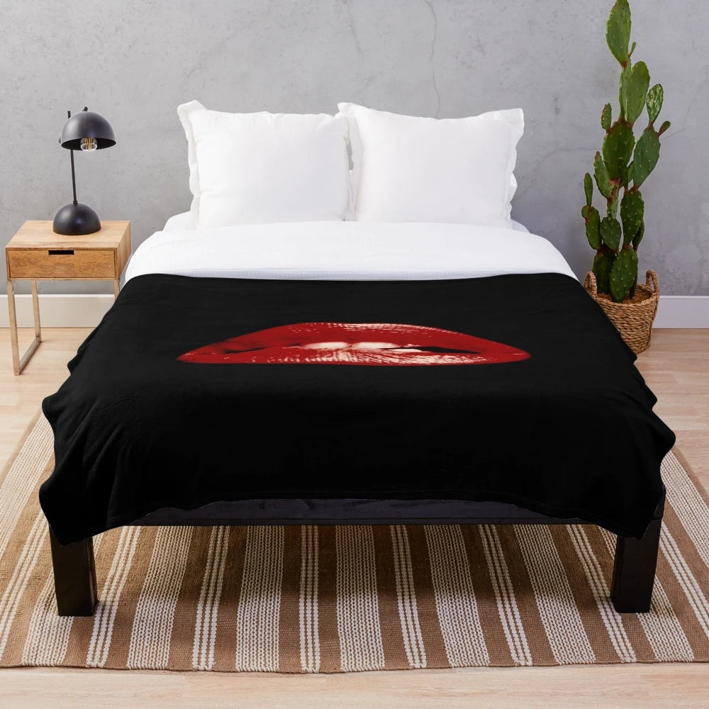 Rocky Horror Picture Show-inspired lips plush blanket