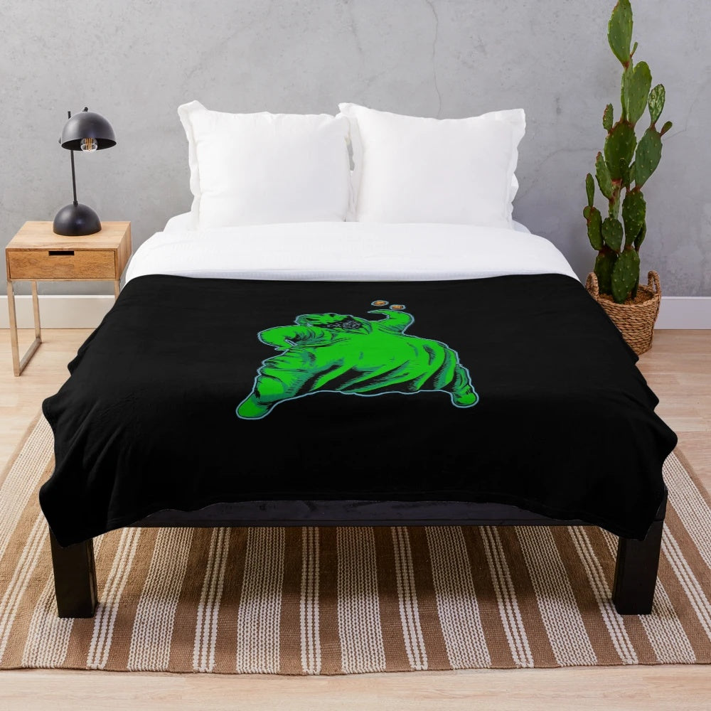 Oogie Boogie Plush Blanket featuring the iconic Nightmare Before Christmas character