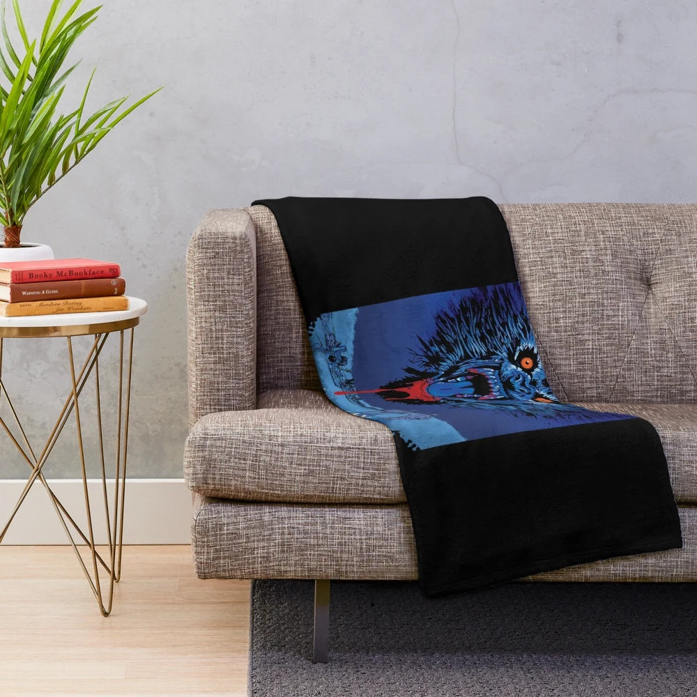 Cozy plush blanket featuring the iconic werewolf transformation from the classic horror movie "An American Werewolf in London