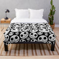 Jack Skellington skeleton pattern plush blanket