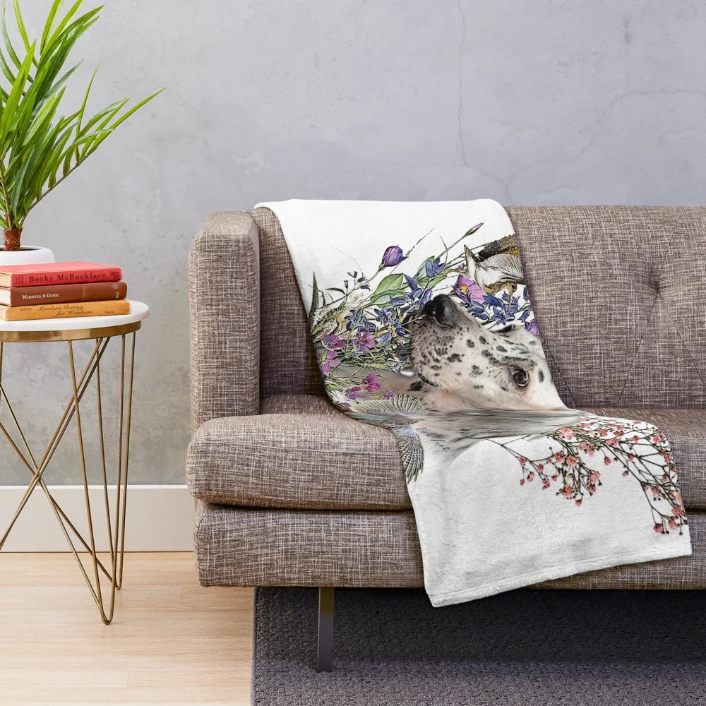 Plush blanket featuring a beautiful portrait of an English Setter dog