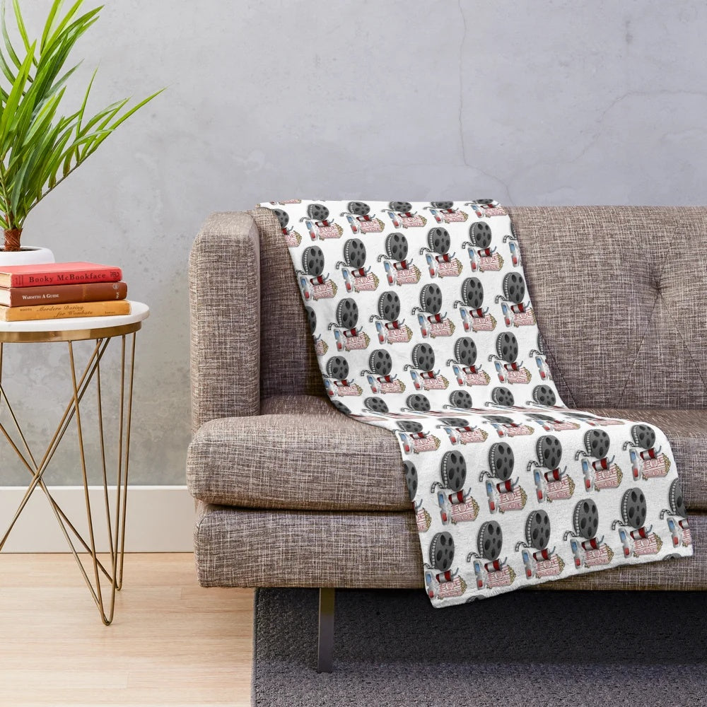 3D pop art plush blanket with movie and cinema design