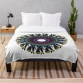 Soft and vibrant plush blanket with modern design