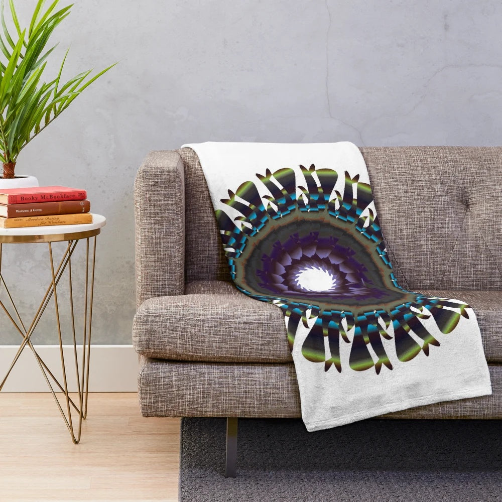 Soft and vibrant plush blanket with modern design