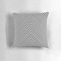 Black and white chevron striped decorative throw pillow for the home