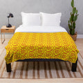 Chinese chess inspired plush blanket with classic red gun design