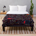 Colorful math design plush blanket