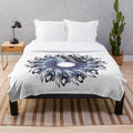 Stylish designer plush blanket with vibrant patterns