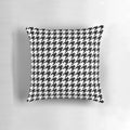 Dogtooth and houndstooth patterned decorative pillow