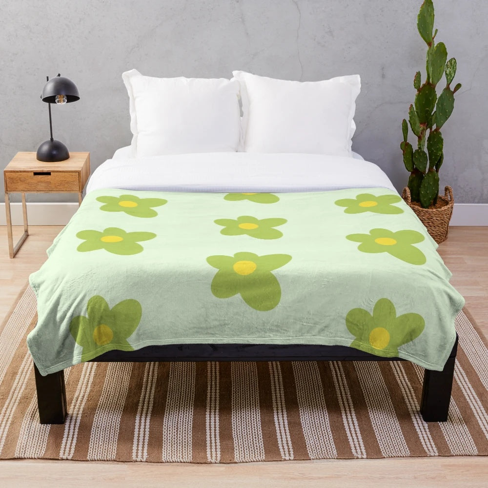 Tyler the Creator-inspired flower plush blanket