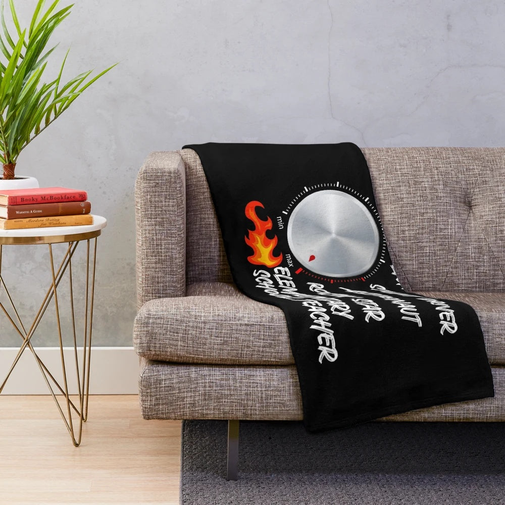 Funny and cool graphic plush blanket for elementary school teachers