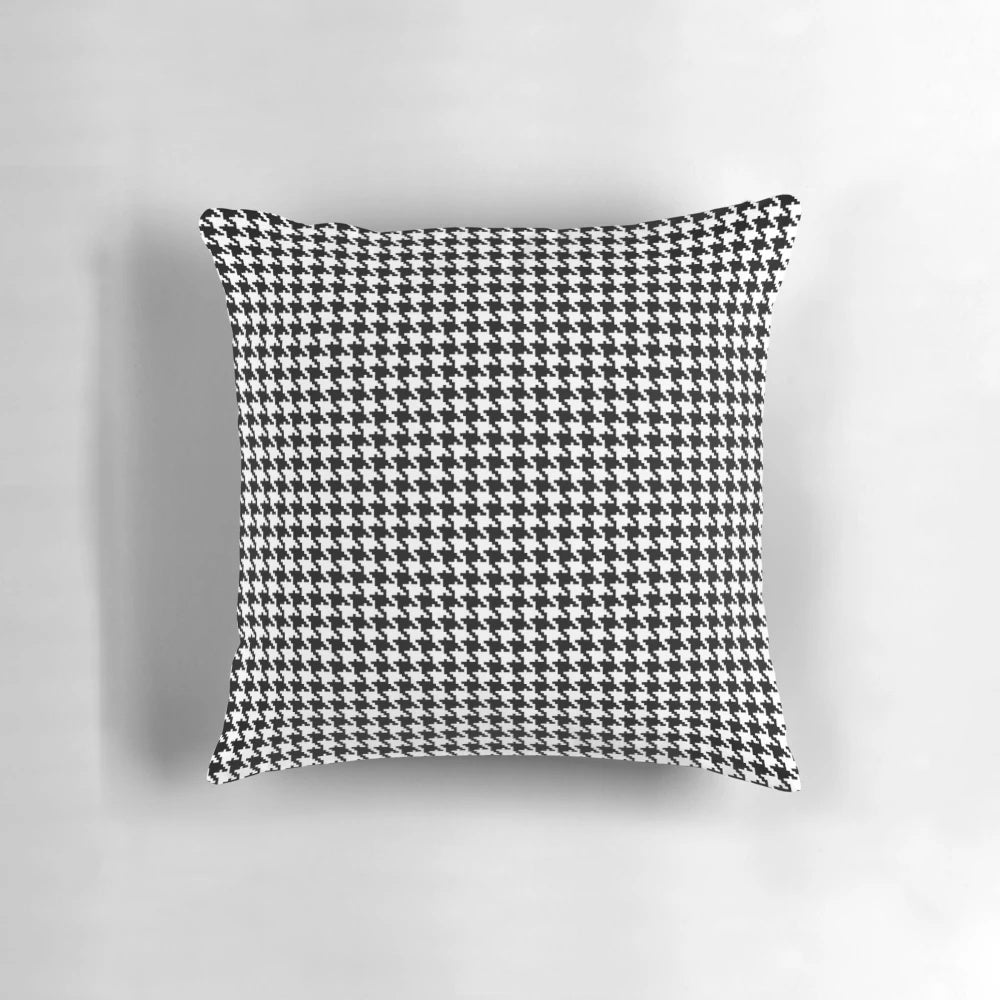Houndstooth patterned pillow, a modern and fashionable home accessory