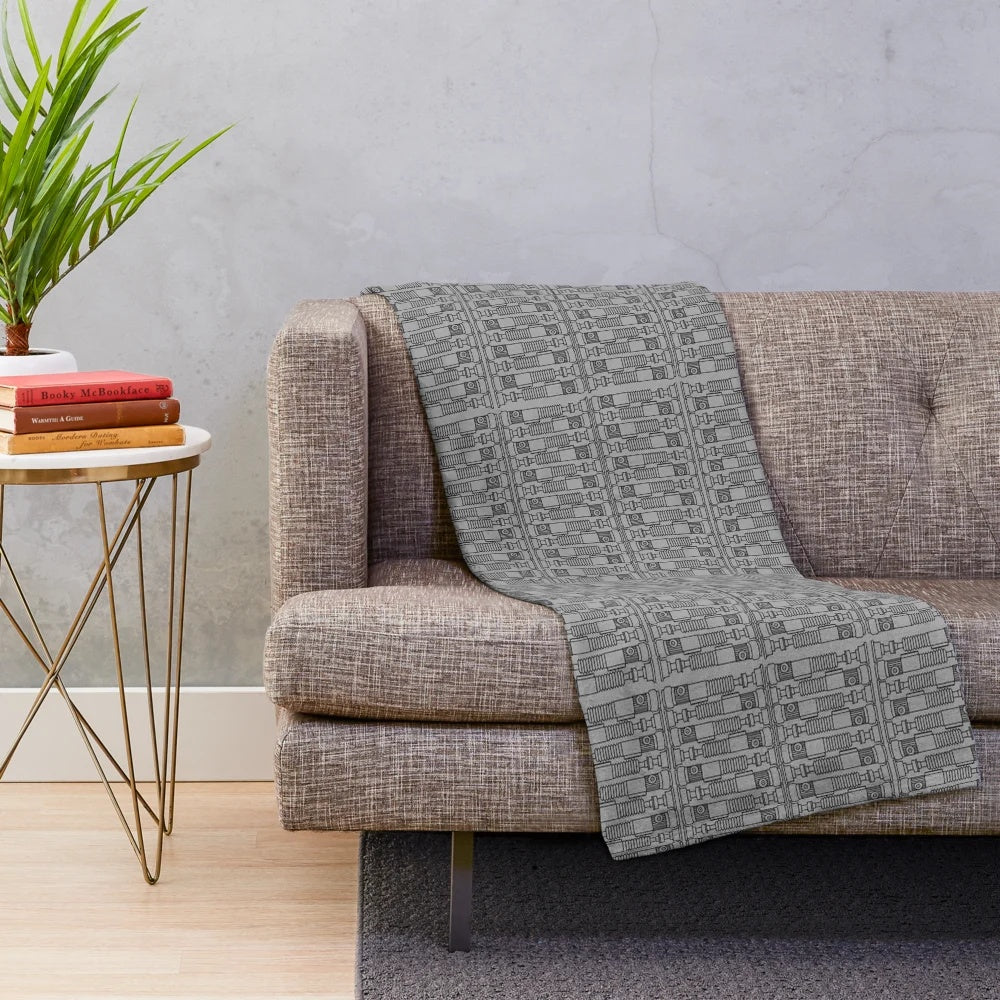 Laser sword pattern plush blanket featuring a stylish design for sci-fi fans