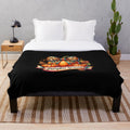 Leopard print pumpkin design on a cozy plush blanket