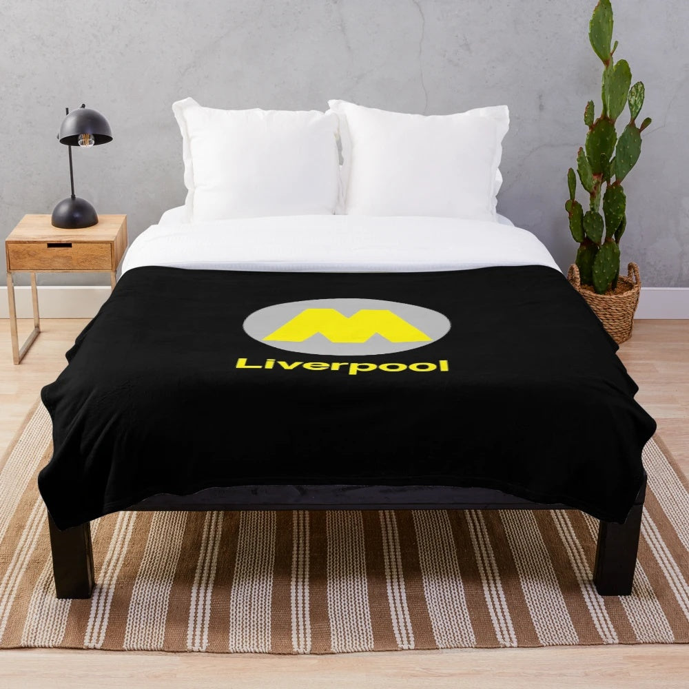 Liverpool Station Plush Blanket featuring minimalist art
