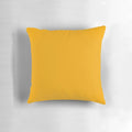 Mustard yellow decorative pillow with a minimalist, modern design