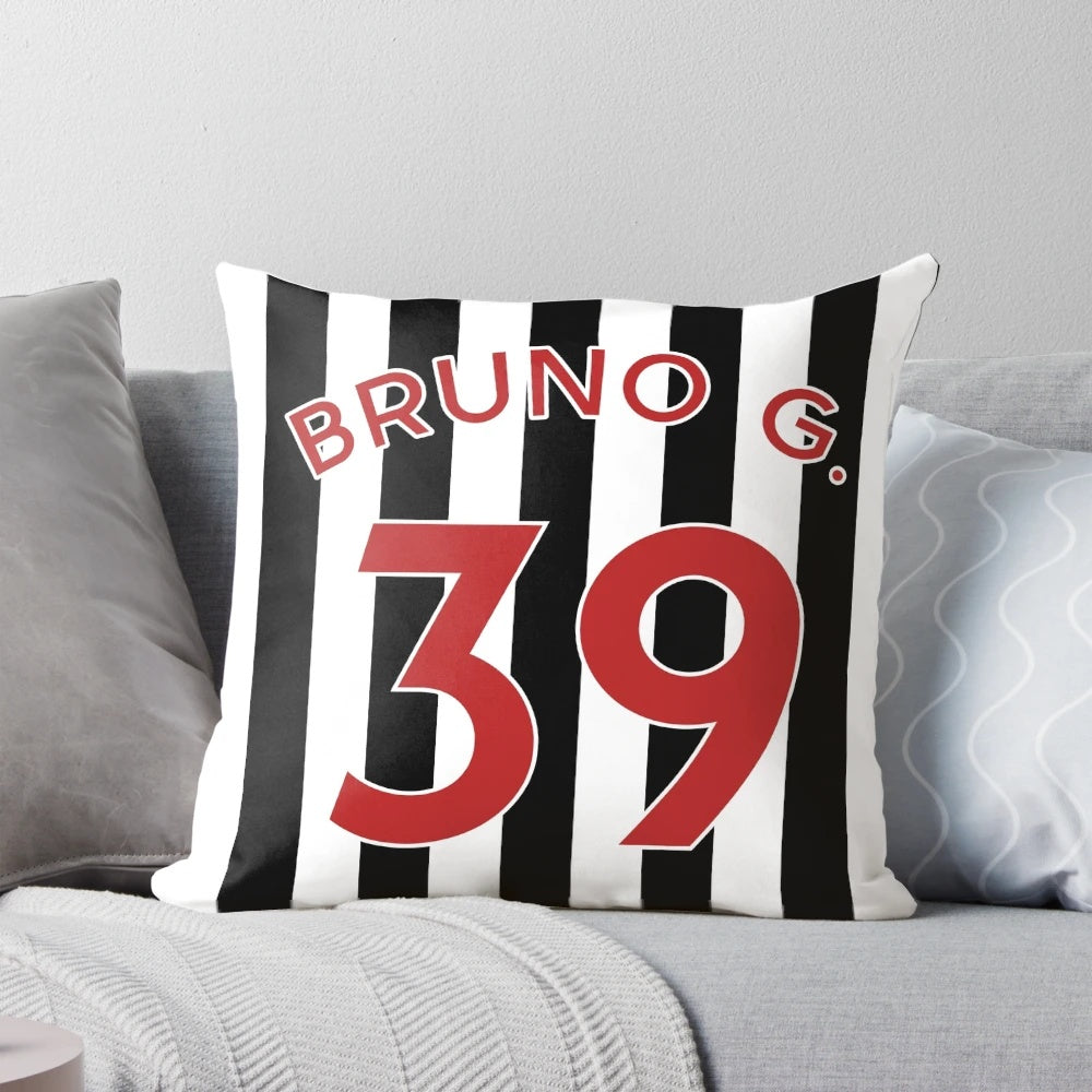 Pillow featuring the Newcastle United midfielder Bruno Guimarães