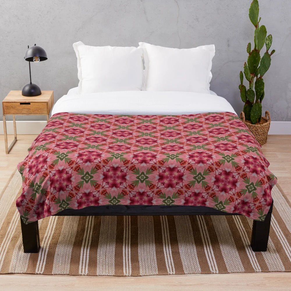 Patterned plush blanket in a modern, trendy design
