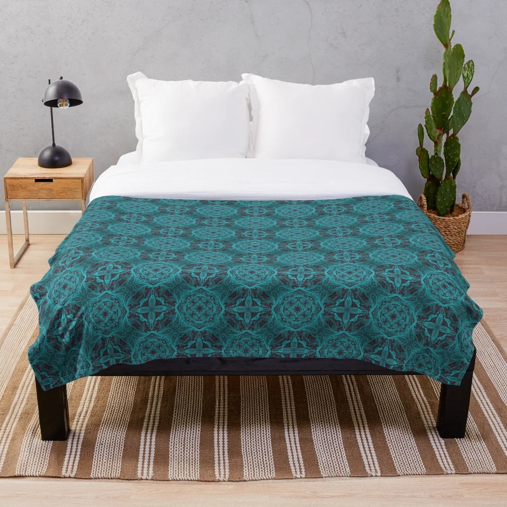 Patterned plush blanket for cozy home decor