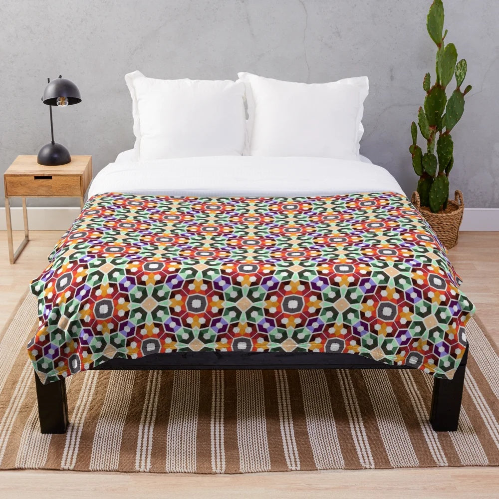 Soft and cozy pattern plush blanket for home decor