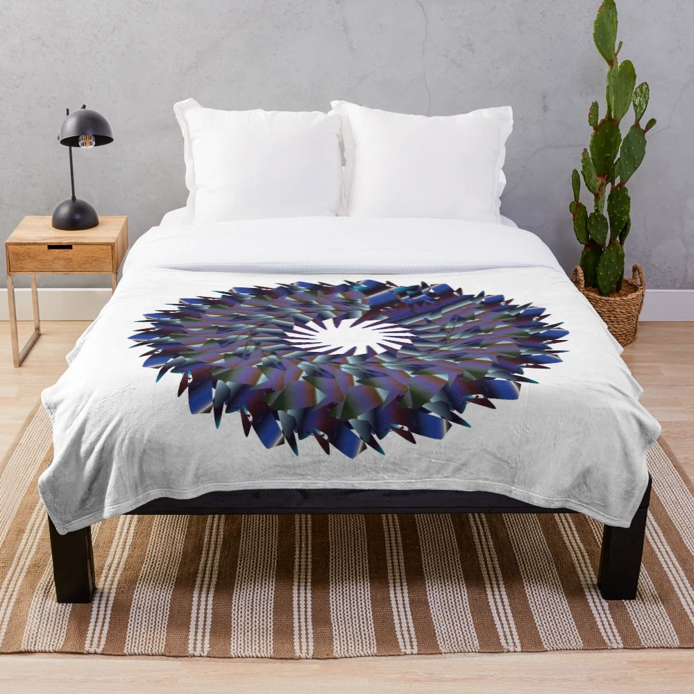 Vibrant and Symmetrical Designer's Plush Blanket