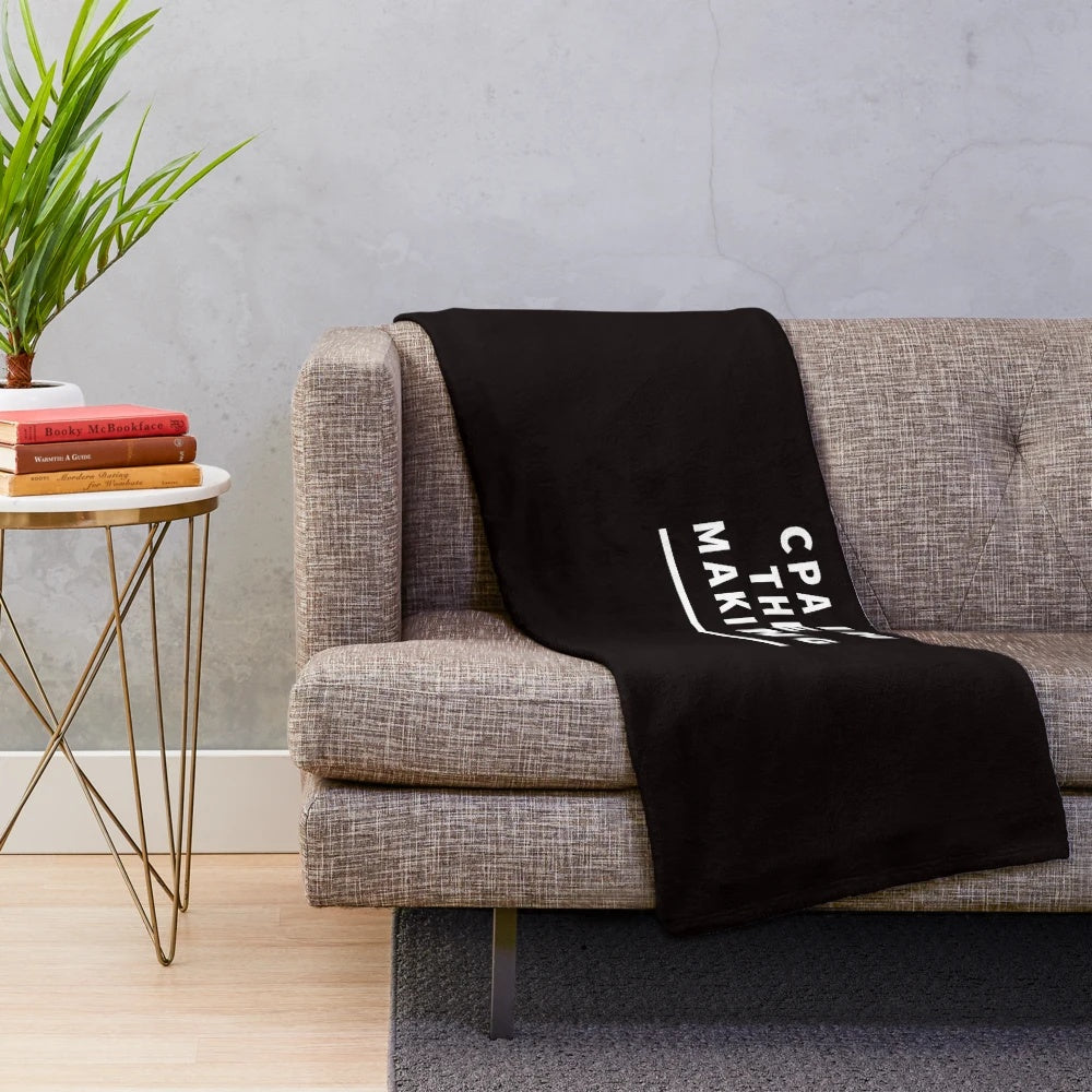 Plush blanket with stylish text design for accounting and finance professionals