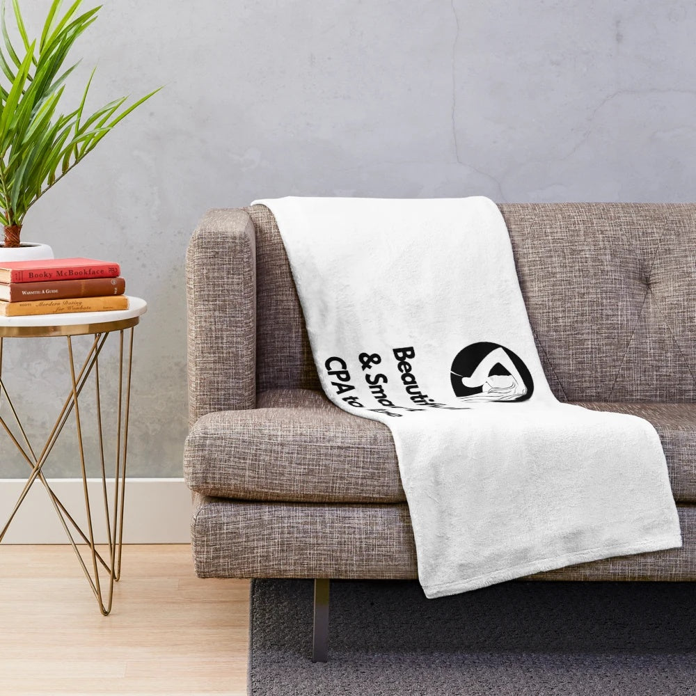Plush blanket featuring inspirational design for future CPAs and bookkeepers