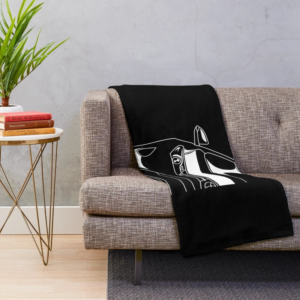 Soft and cozy plush blanket with car enthusiast design