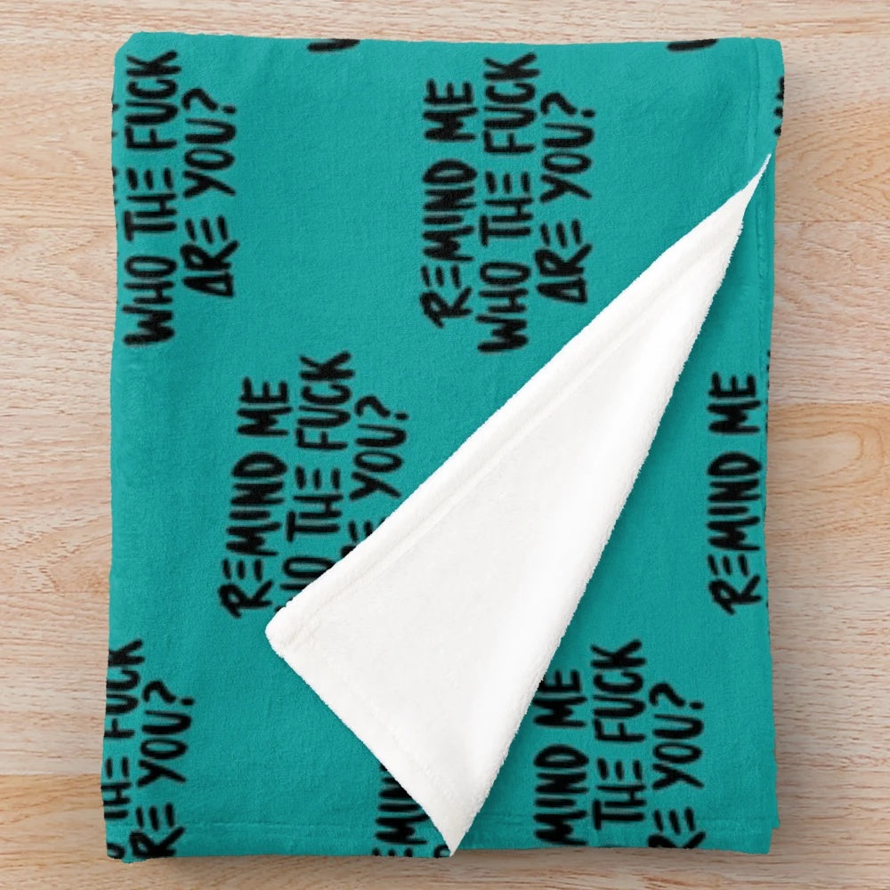 Stylish plush blanket featuring a handmade musical quote design inspired by the band Nothing But Thieves
