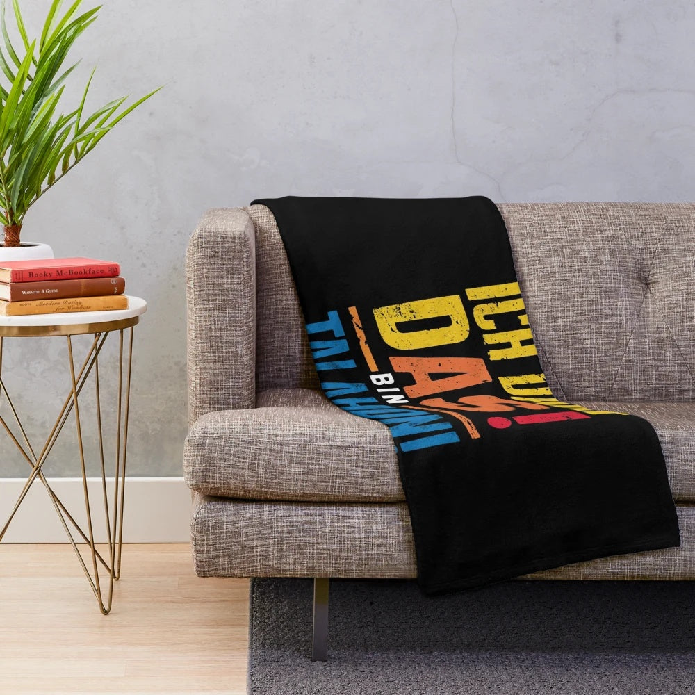 Plush blanket with bold and confident statement design