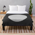 Stylish plush blanket featuring a geometric spaceship earth design