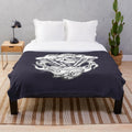 Shovelhead plush blanket featuring a vintage motorcycle design