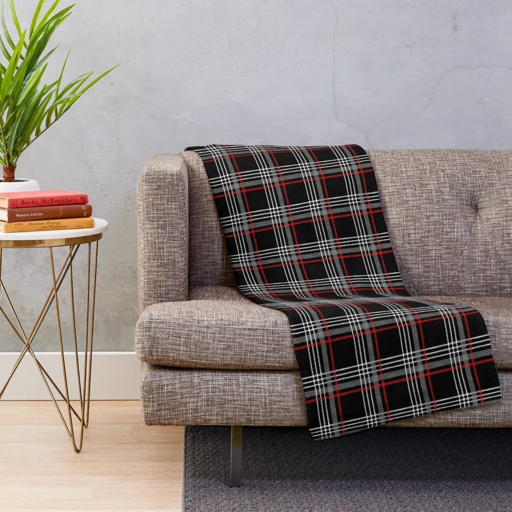 Tartan plush blanket with golf and GTI design