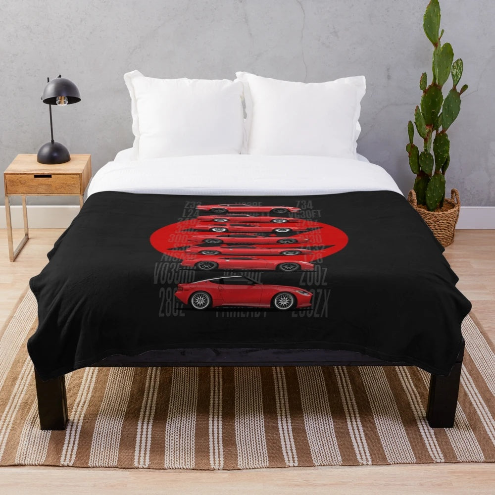 Z Generations inspired plush blanket in red
