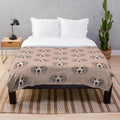 Beagle dog breed plush blanket with stylized graphic design