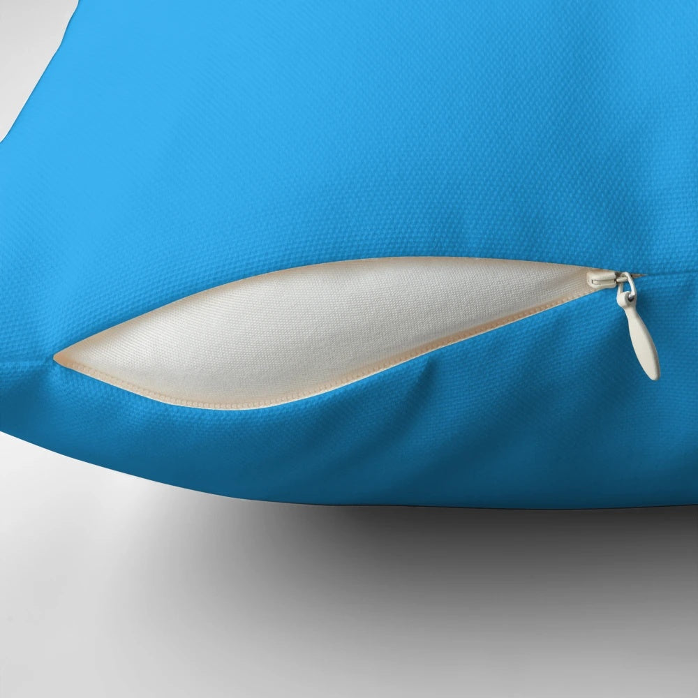 A colorful throw pillow featuring a doodle design of a submarine, perfect for submarine enthusiasts and kids' birthday celebrations.