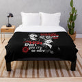 Supernatural-themed plush blanket with characters and symbols