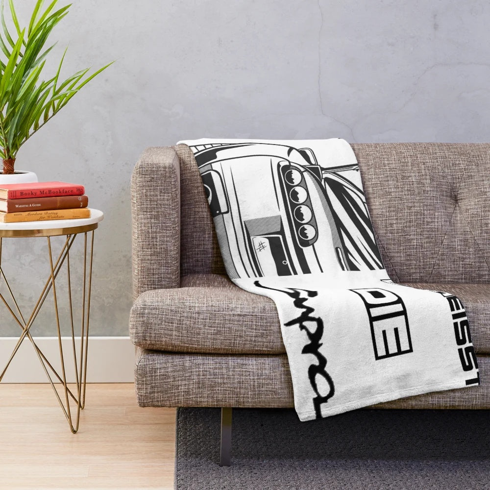 Toyota Supra-themed plush blanket for cozy comfort