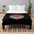 Black Lodge inspired plush blanket with abstract geometric design