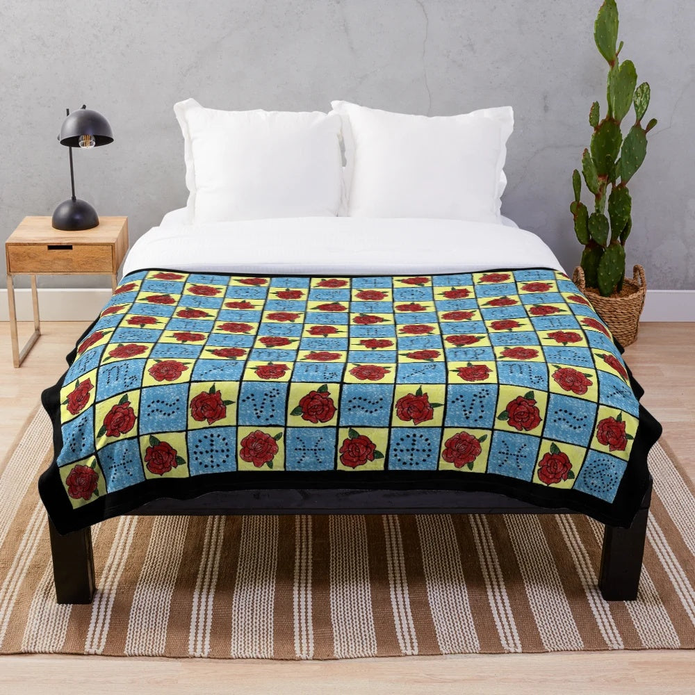 9 of Swords Tarot Plush Blanket with Rider Waite Design