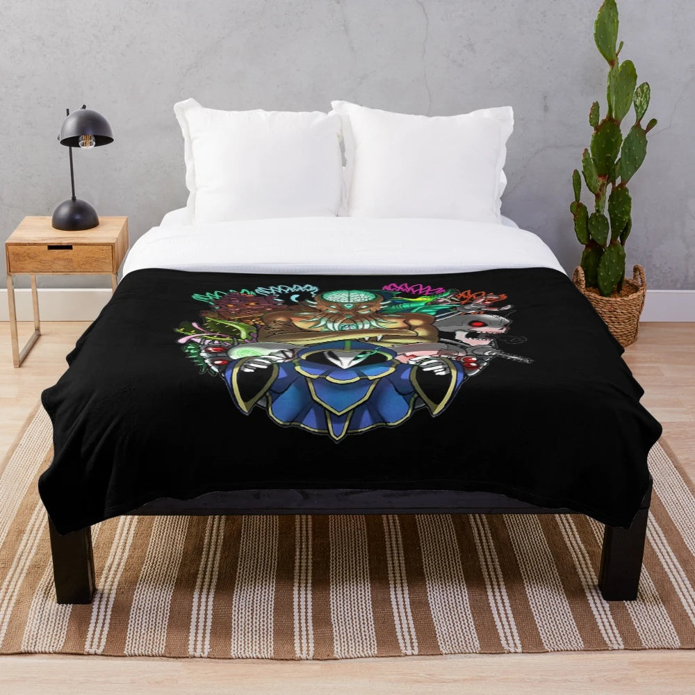 Terraria inspired plush blanket featuring game elements