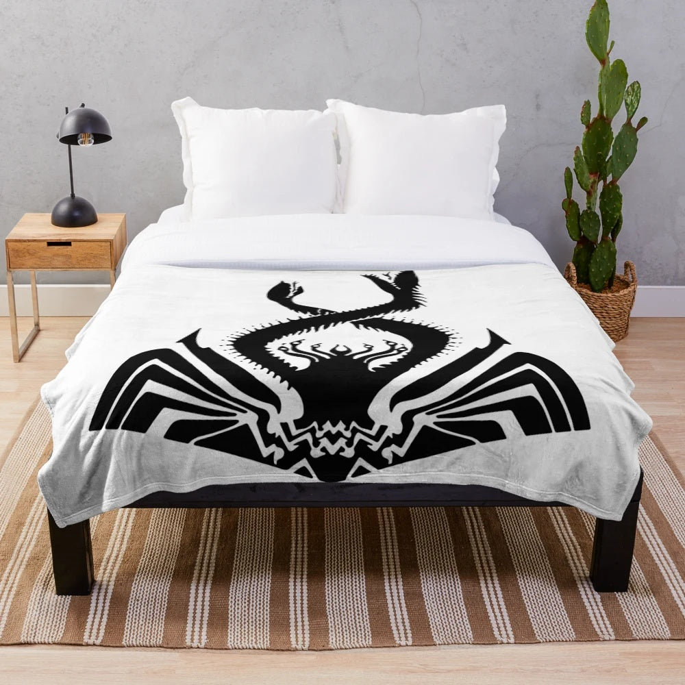 Thrawn's Chimaera Logo Inspired Plush Blanket featuring the iconic Imperial star destroyer design