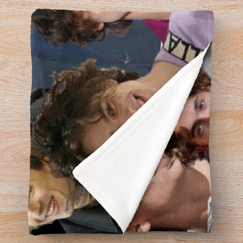 Timothee Chalamet collage plush blanket