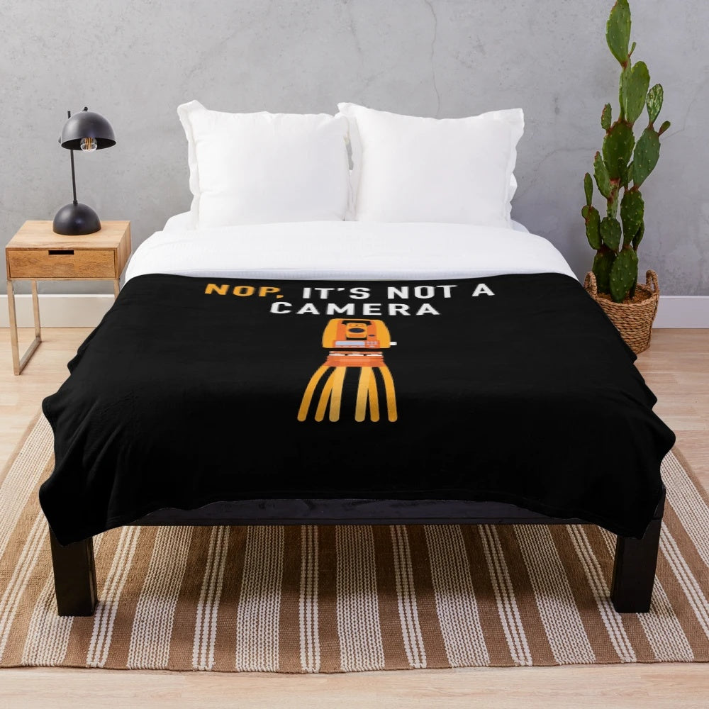 Topography student land surveyor gifts - funny plush blanket design