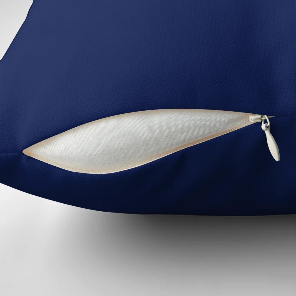 White and navy blue football-themed pillow with Tottenham Hotspur and White Hart Lane design