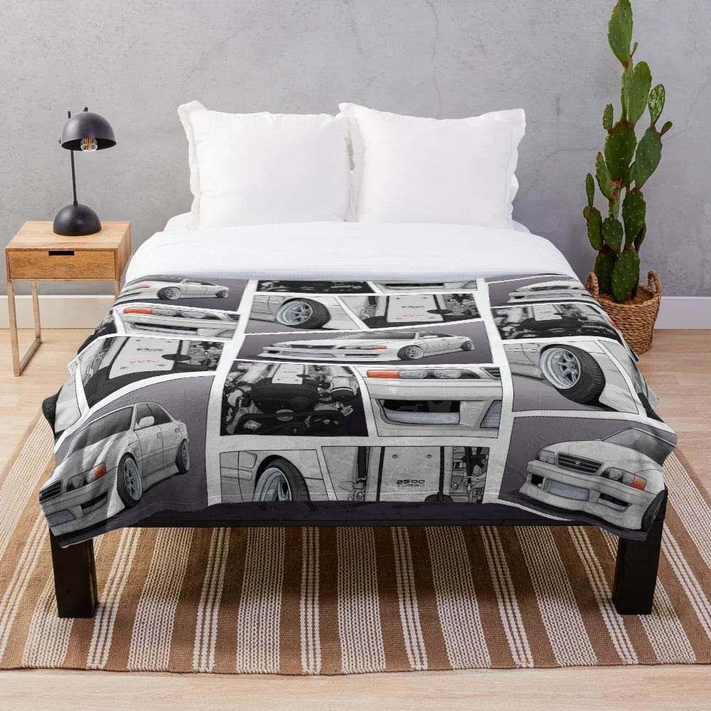Toyota Chaser JZX100 1JZ Engine Plush Blanket
