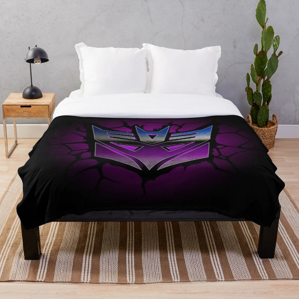 Transformers-inspired Decepticon plush blanket