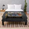 Transformers inspired plush blanket featuring Autobots and Decepticons