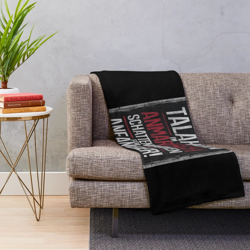 Plush blanket featuring an urban shadowboxing design for youth culture and pop culture enthusiasts