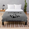 Trippy abstract plush blanket with psychedelic grunge design